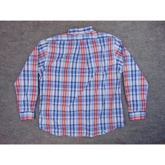 Vineyard Vines Shirt Mens XL‎ Slim Fit Whale Blue Red Plaid - Picture 3 of 9